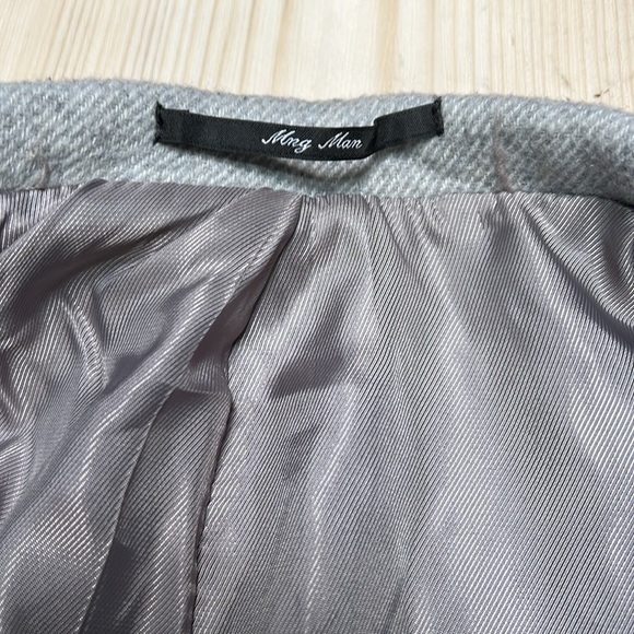 MNG Light Gray Wool Blend Trench Coat - Picture 13 of 16